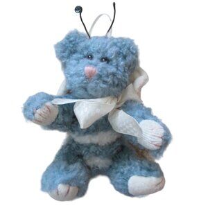 Vintage Boyds Bears Bearwear Bear 7" Blue Plush With Tag Wings‎ Antenna